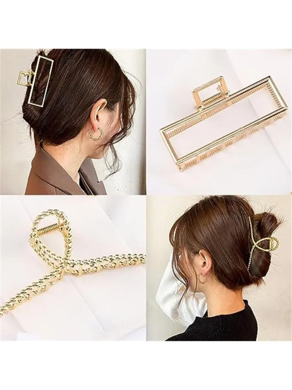Mehayi 3 PCS Metal Large Claw Clips for Thick Heavy Hair, Strong Hold Big
